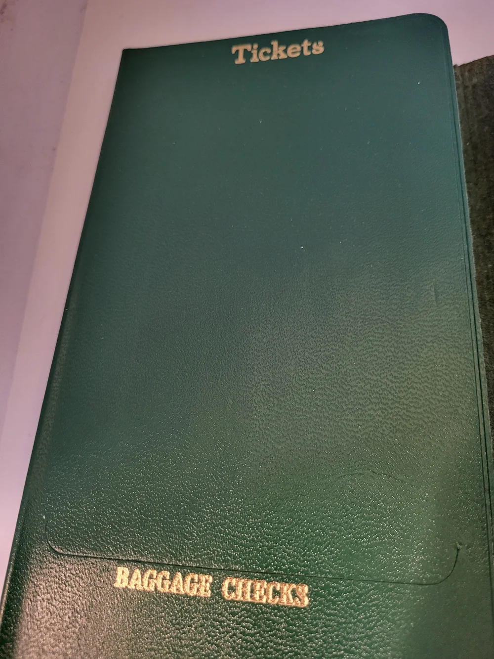 1960s Leather Travel Document Holder Fitzpatrick Travel Services Hollywood, CA